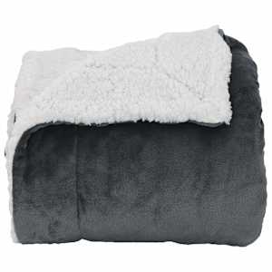 Plažová deka Tmavě šedá 150 x 200 cm Fleece - obrázek 4