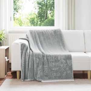 Plažová deka Šedá 150 x 200 cm Fleece - obrázek 1