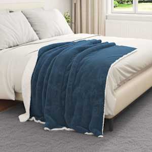 Plažová deka Námořnická modrá 130 x 150 cm Fleece - obrázek 3
