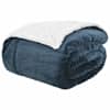 vidaXL Pleed Tumesinine 130 x 150 cm 1 kg Fliis