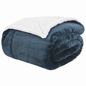 vidaXL Pleed Tumesinine 130 x 150 cm 1 kg Fliis