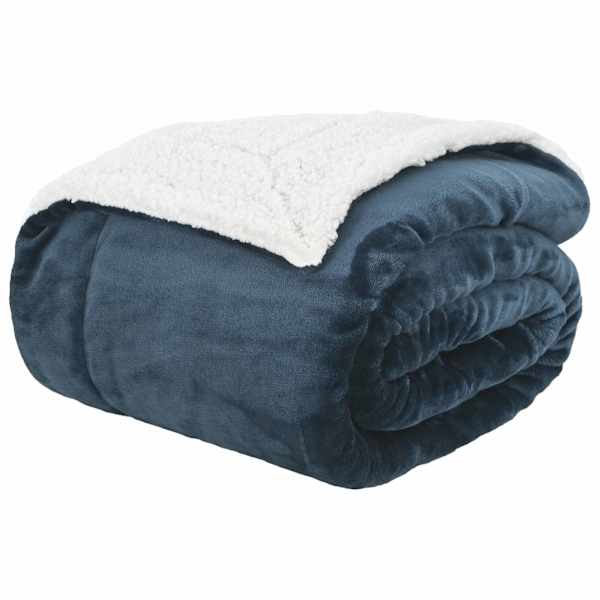 vidaXL Pleed Tumesinine 220 x 240 cm 2.67 kg Fliis