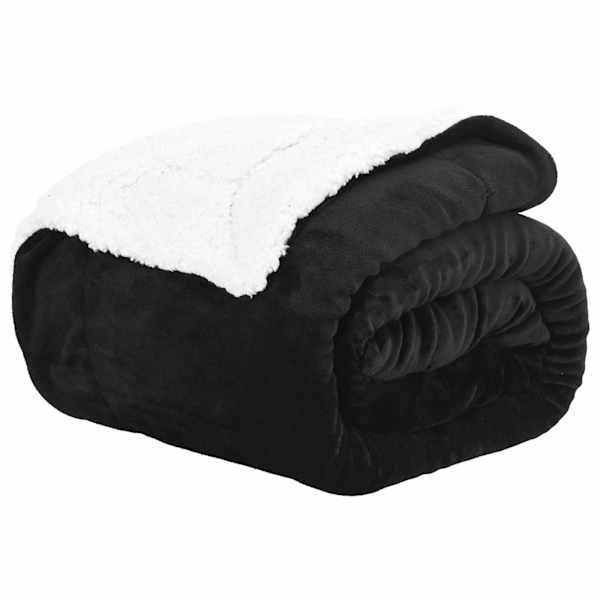 vidaXL Pleed Must 240 x 270 cm 3.17 kg Fliis