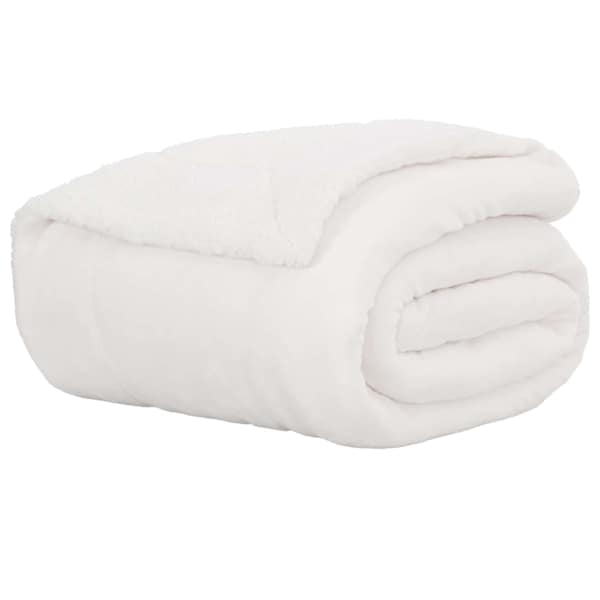 vidaXL Pleed Valge 240 x 270 cm 3.17 kg Fliis