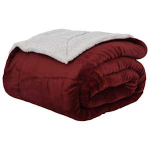 vidaXL Pleed Bordeaux punane 130 x 150 cm 1 kg Fliis