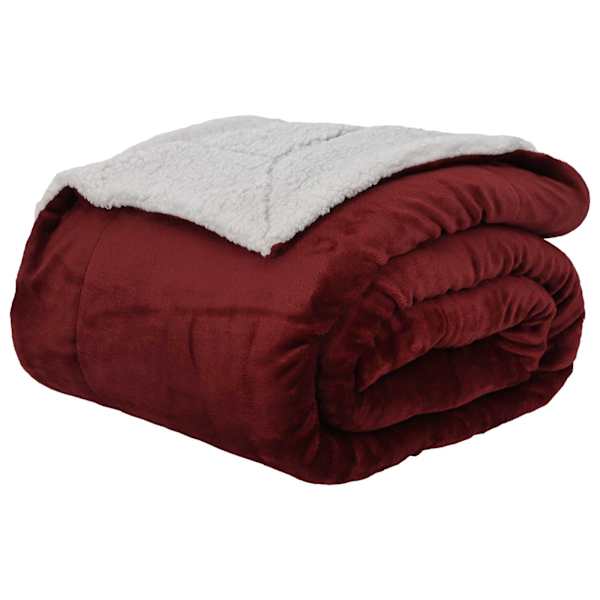 vidaXL Pleed Bordeaux punane 240 x 270 cm 3.17 kg Fliis