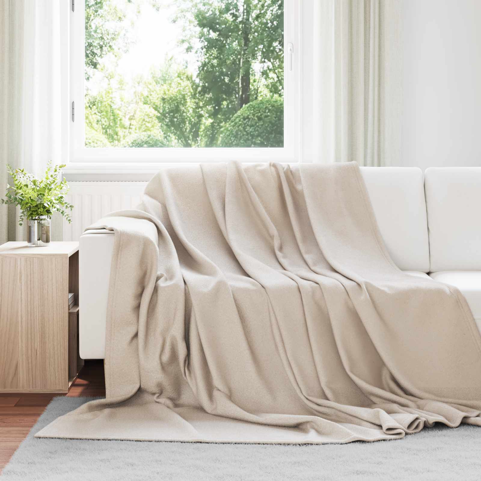Gooi Deken Beige 270 x 240 cm Fleece image 1