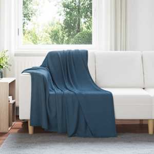 Plažová deka Námořnická modrá 170 x 130 cm Fleece - obrázek 1