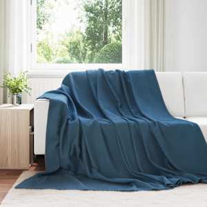 Plažová deka Námořnická modrá 270 x 240 cm Fleece - obrázek 1