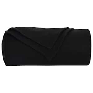 Plažová deka Černá 240 x 220 cm Fleece - obrázek 4