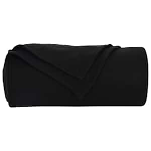 Plažová deka Černá 270 x 240 cm Fleece - obrázek 4