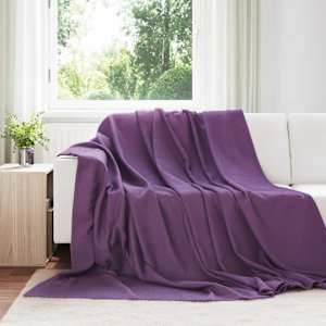 Plažová deka Fialová 240 x 220 cm Fleece - obrázek 1