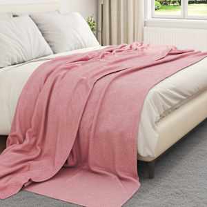 Plažová deka Růžová 270 x 240 cm Fleece - obrázek 3