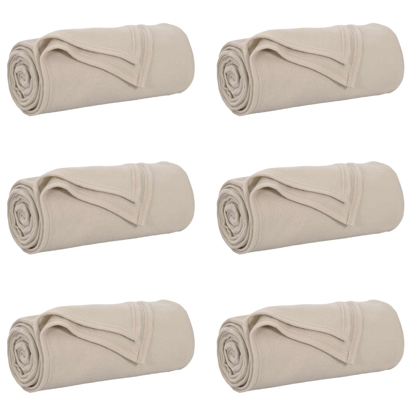 Kleden 6 stuks Beige 200 x 150 cm Fleece image 1