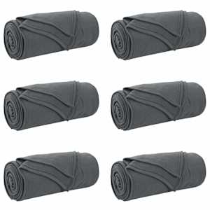 vidaXL Viskab tekid 6 tk Tumehall 200 x 150 cm 2.61 kg Fliis