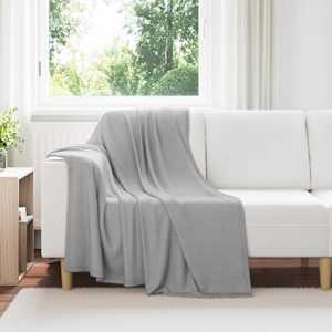 Dekorační deky 6 ks Šedá 170 x 130 cm 1.86 Fleece - obrázek 1