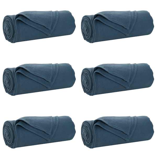 vidaXL Viskab tekid 6 tk Tumesinine 200 x 150 cm 2.52 kg Fliis