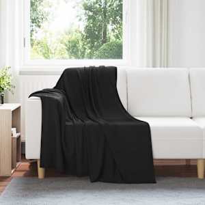 Dekorační deky 6 ks Černá 170 x 130 cm 1.86 Fleece - obrázek 1