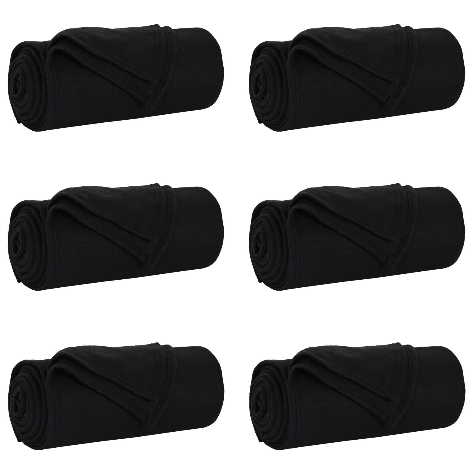Kleden 6 pcs Zwart 240 x 220 cm Fleece image 2