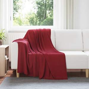 Dekorační deky 6 ks Bordeaux červená 170 x 130 cm 1.86 Fleece - obrázek 1