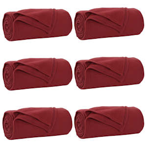 Dekorační deky 6 ks Bordeaux červená 200 x 150 cm 2.52 Fleece - obrázek 2