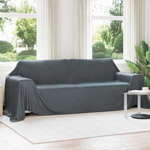 Plažová deka Tmavě šedá 350 x 270 cm Fleece - obrázek 1