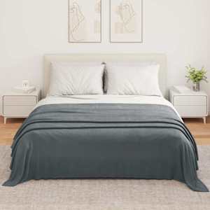 Plažová deka Tmavě šedá 350 x 270 cm Fleece - obrázek 3