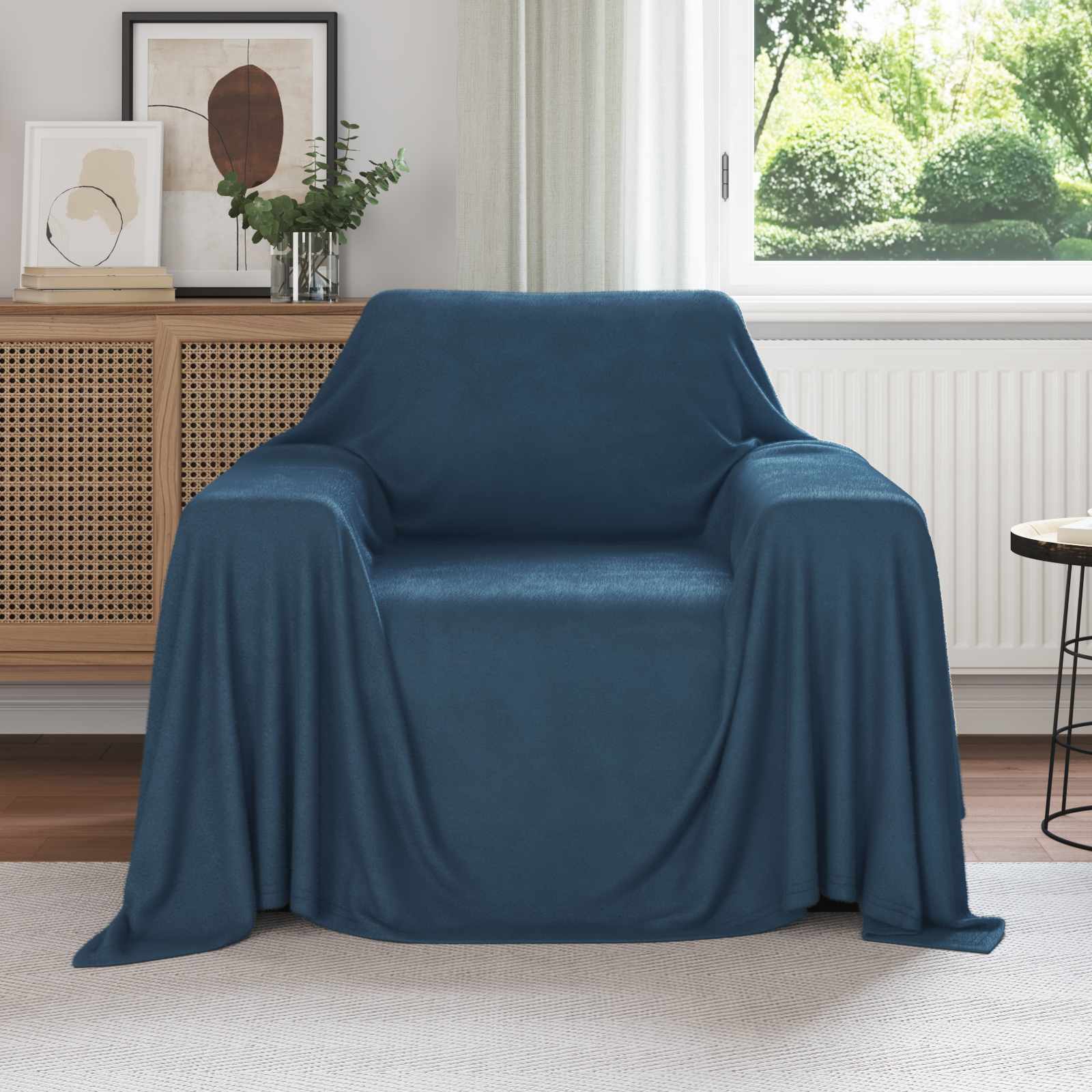 Gooi Deken Marineblauw 210 x 140 cm Fleece image 1