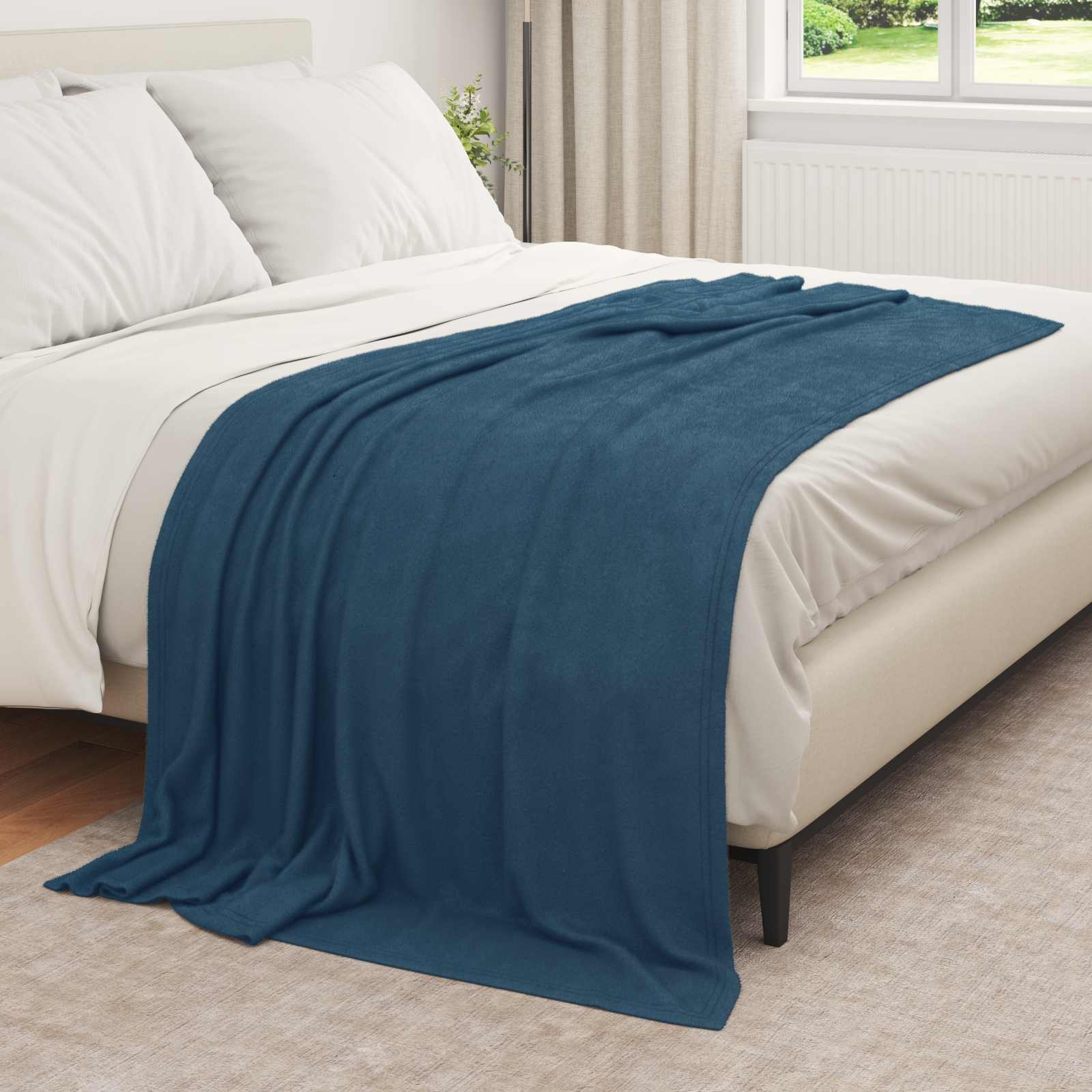 Gooi Deken Marineblauw 210 x 140 cm Fleece image 3