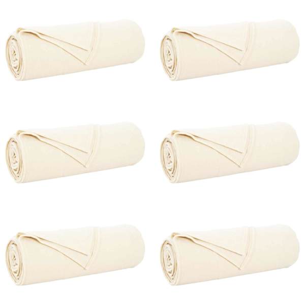vidaXL Viskab tekid 6 tk Kreemjas 280 x 210 cm 4.85 kg Fliis