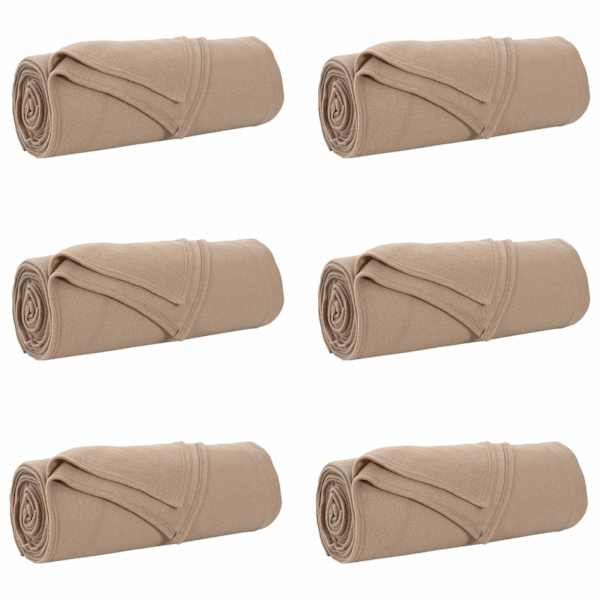 vidaXL Viskab tekid 6 tk Kamel 210 x 140 cm 2.48 kg Fliis