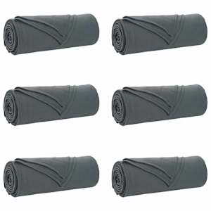vidaXL Viskab tekid 6 tk Tumehall 210 x 140 cm 2.56 kg Fliis