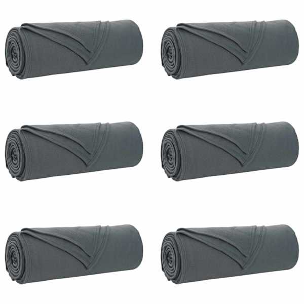 vidaXL Viskab tekid 6 tk Tumehall 210 x 140 cm 2.56 kg Fliis