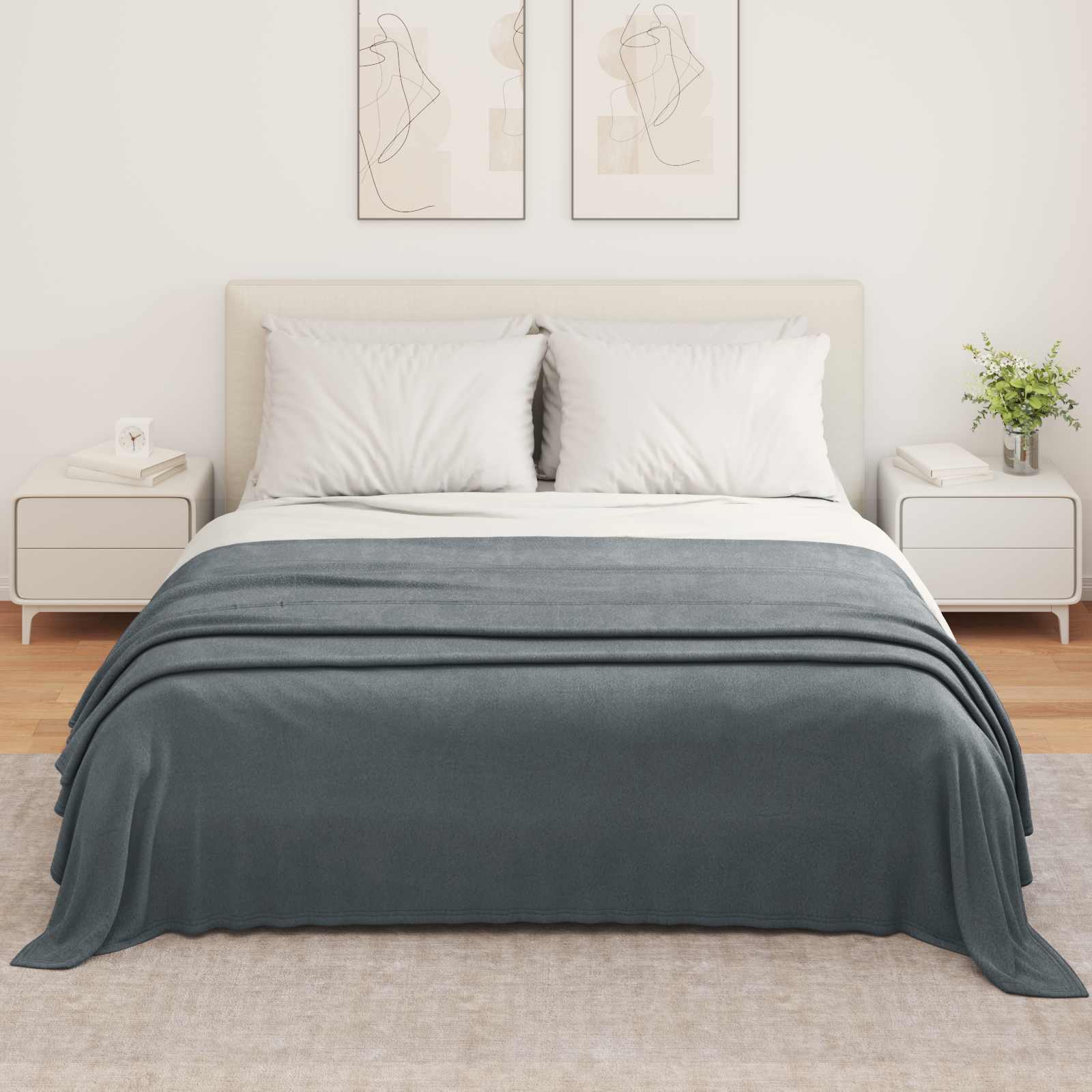 Kleden 6 stuks Donkergrijs 350 x 270 cm Fleece image 3