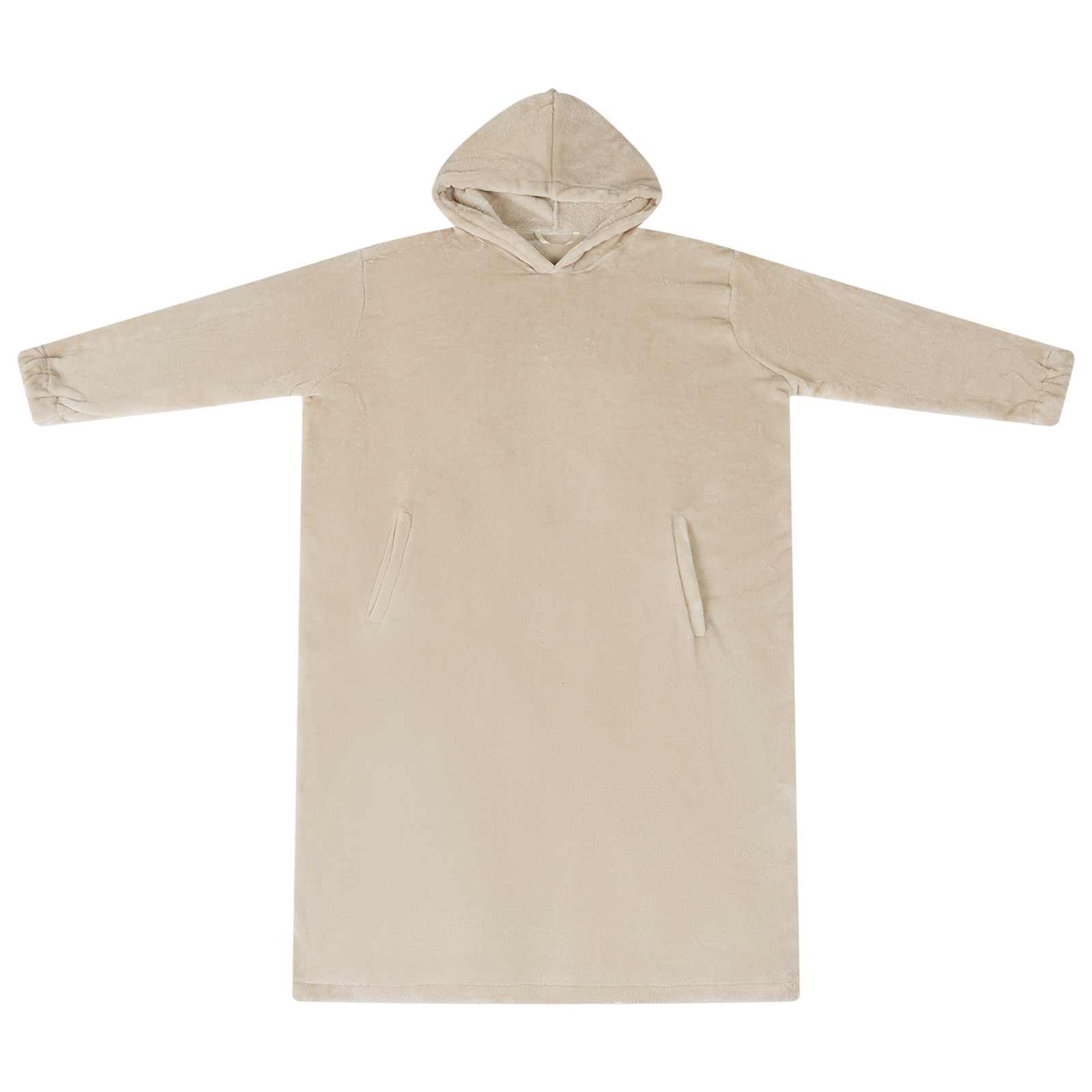 Thumbnail - vidaXL Decken-Hoodie Beige L Flanell