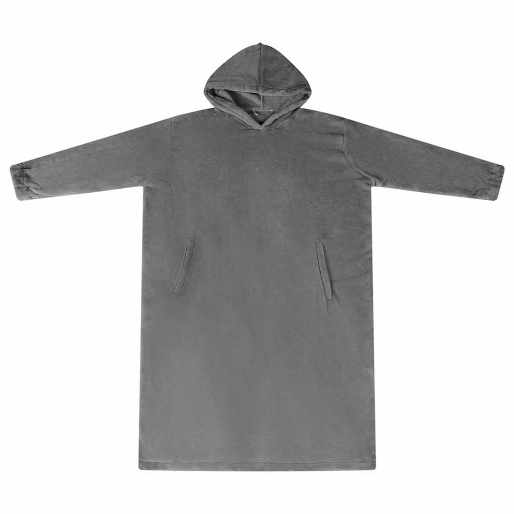 Thumbnail - vidaXL Decken-Hoodie Dunkelgrau M Flanell