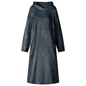 Odeja s kapuco Temno modra s Flanel