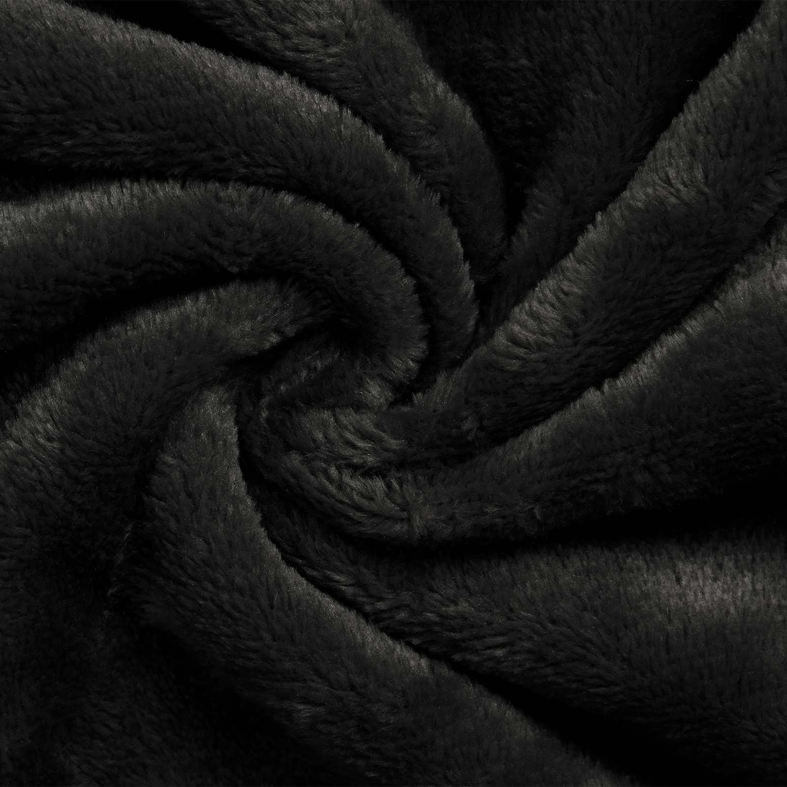 Odeja s kapuco Črna s Flanel - slika 7