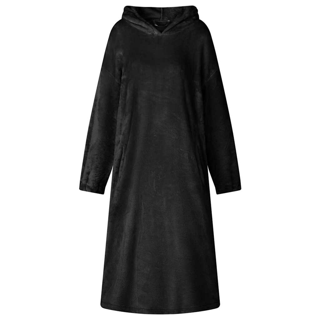 vidaXL Decken-Hoodie Schwarz M Flanell