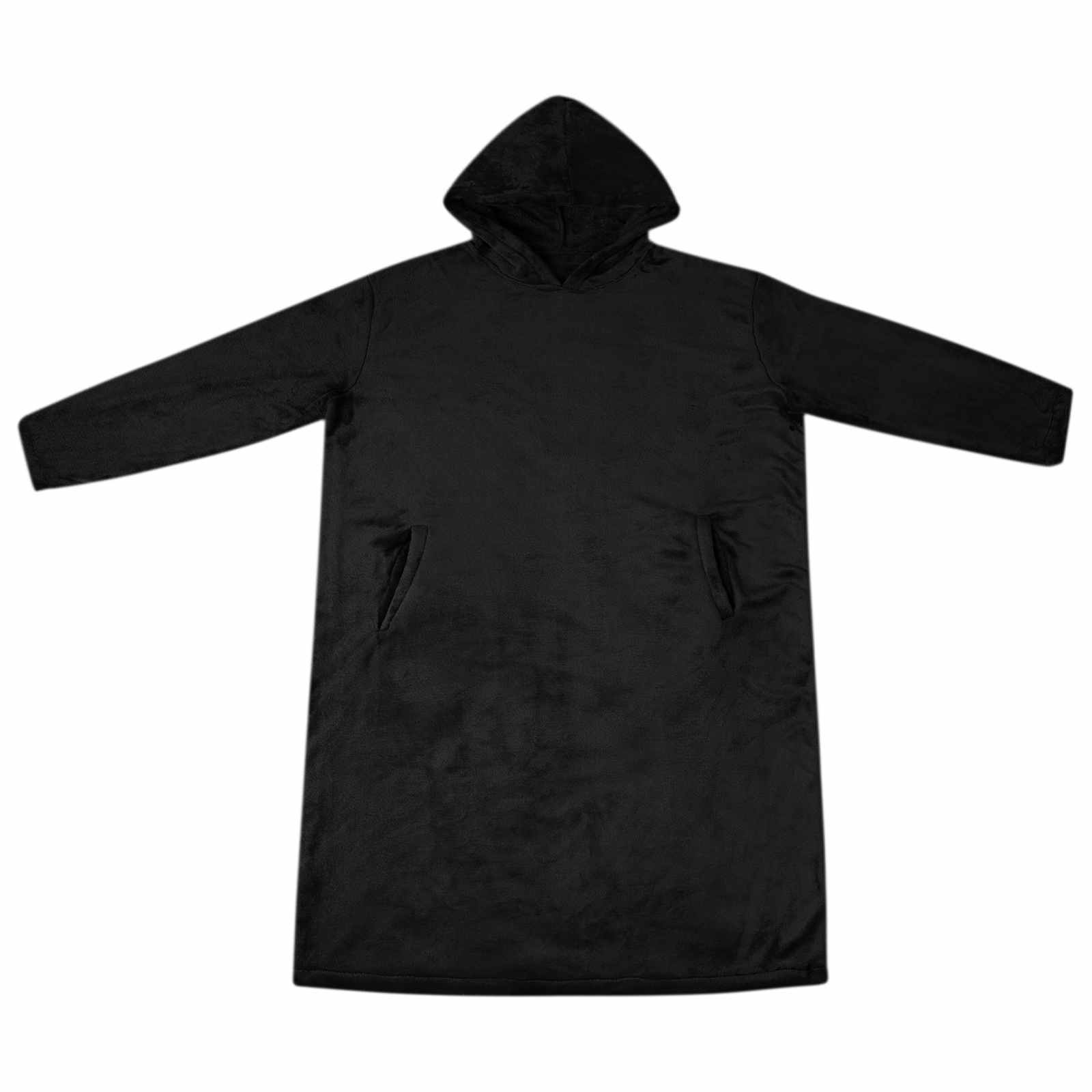 Thumbnail - vidaXL Decken-Hoodie Schwarz M Flanell