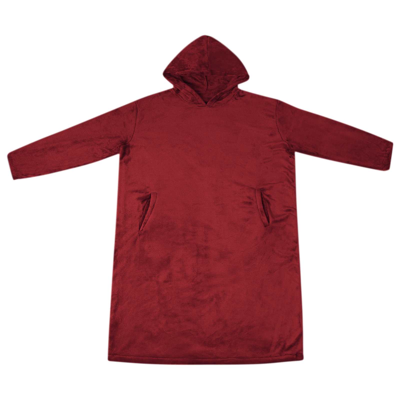 Thumbnail - vidaXL Decken-Hoodie Bordeauxrot S Flanell