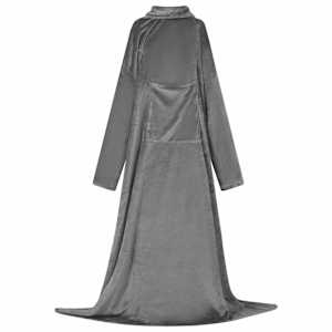 Odeja s kapuco Temno siva F Flanel