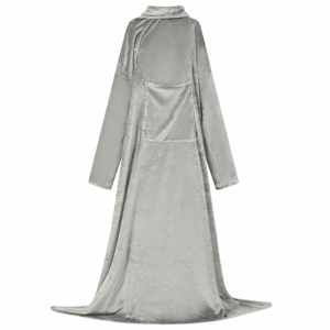 Odeja s kapuco Siva F Flanel