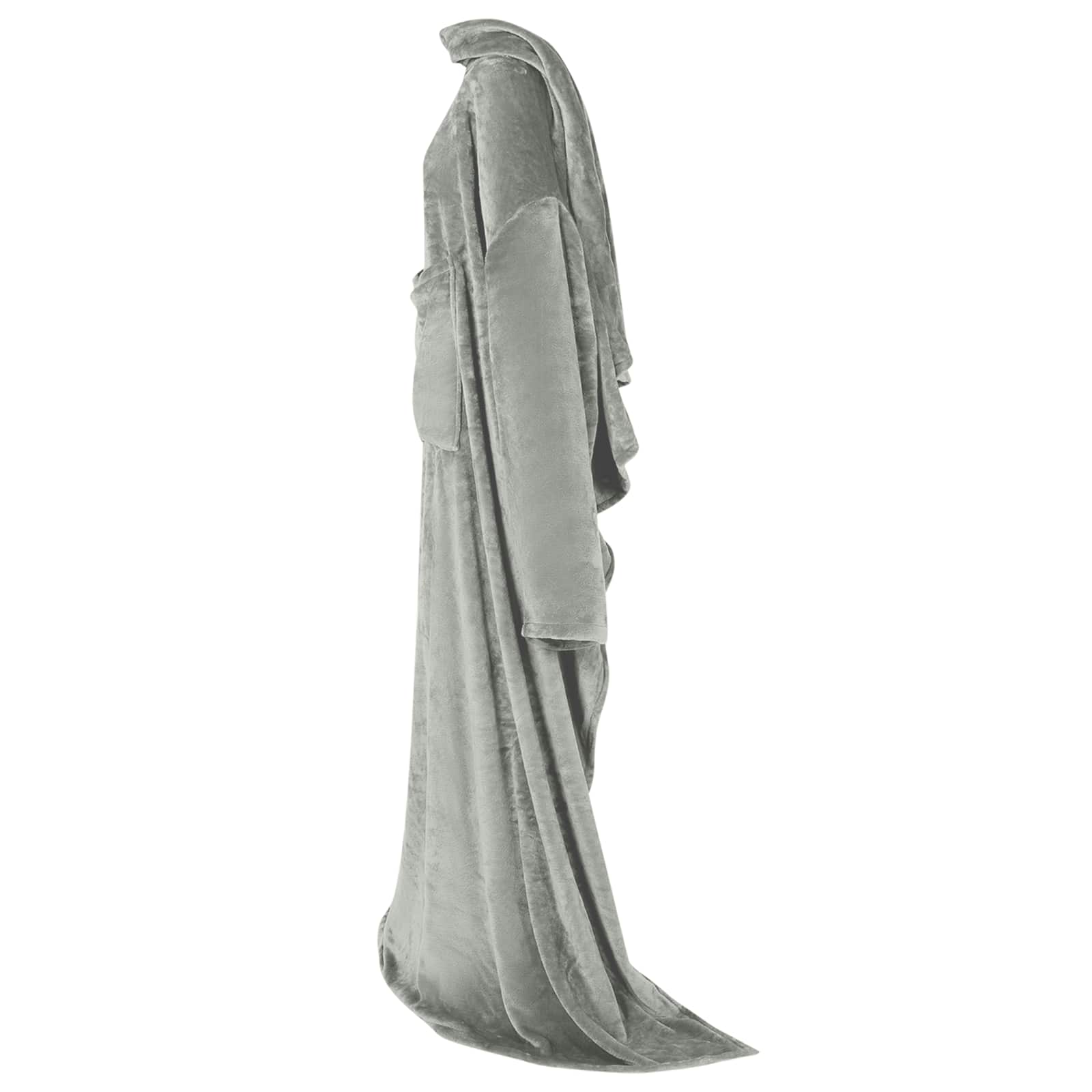 Thumbnail - vidaXL Decken-Hoodie Grau 210 x 150 cm Flanell