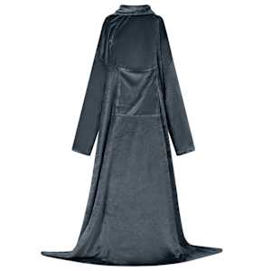 Odeja s kapuco Temno modra F Flanel