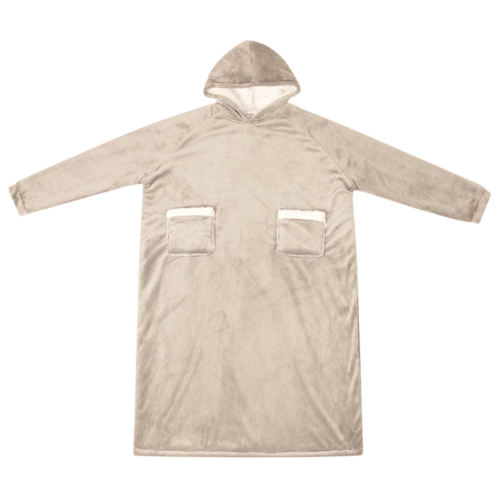 Thumbnail - vidaXL Decken-Hoodie Beige L Fleece und Flanell