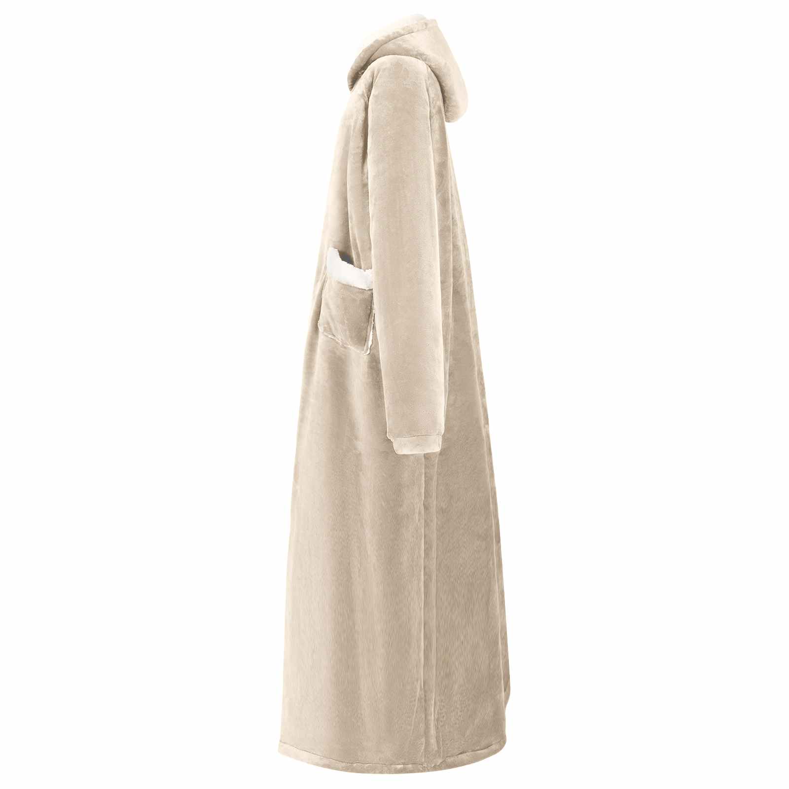 Thumbnail - vidaXL Decken-Hoodie Beige L Fleece und Flanell