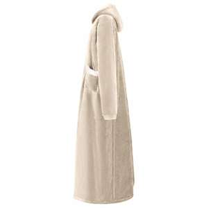 Mikina s kapucí Béžová L Fleece a flanel - obrázek 3