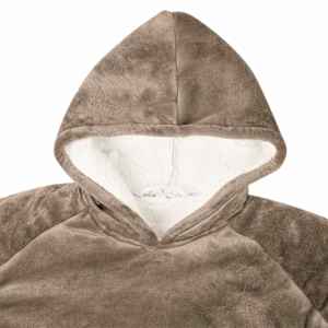 Mikina s kapucí Velbloudí L Fleece a flanel - obrázek 5