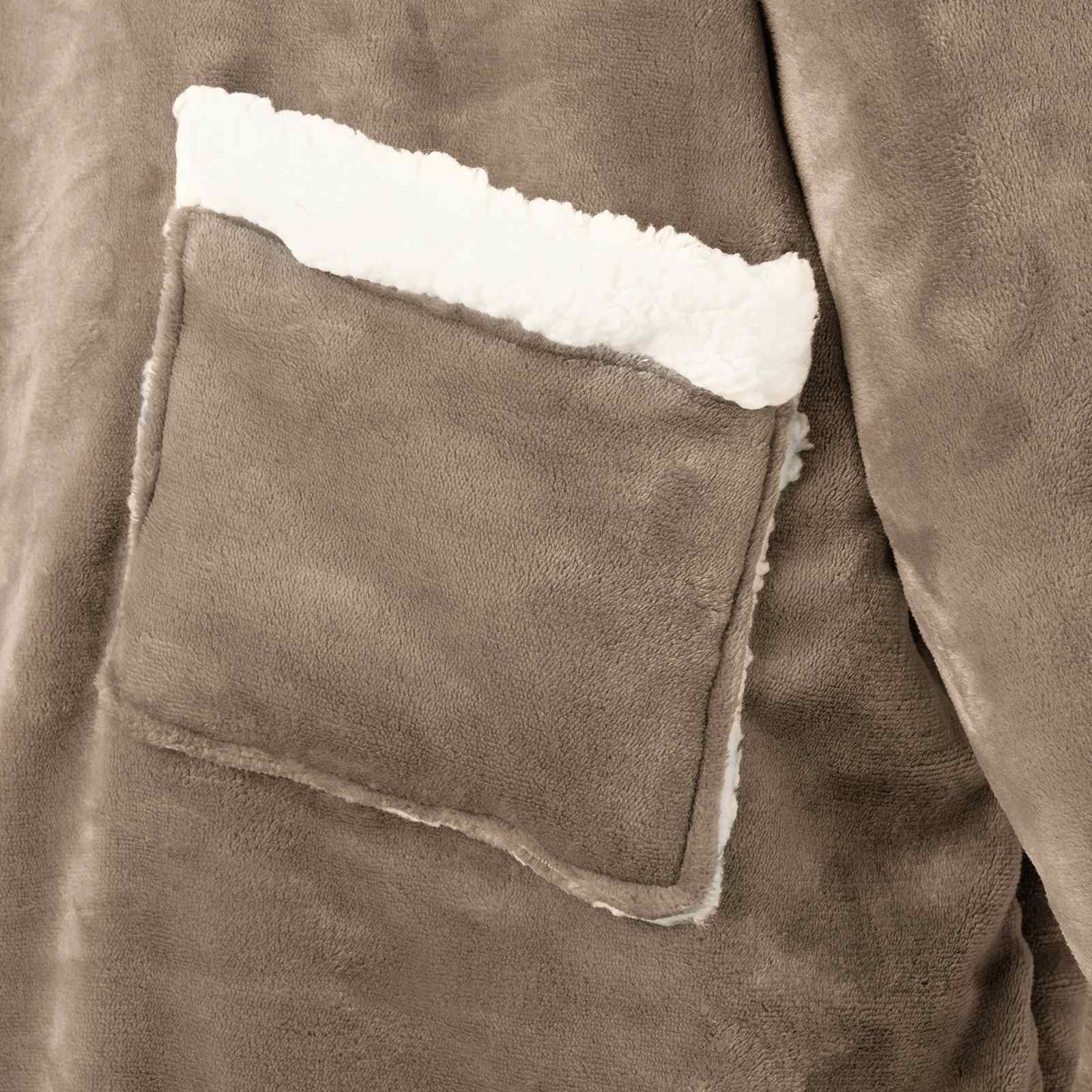 Odeja s kapuco Kamel l Flis in flanel - slika 6